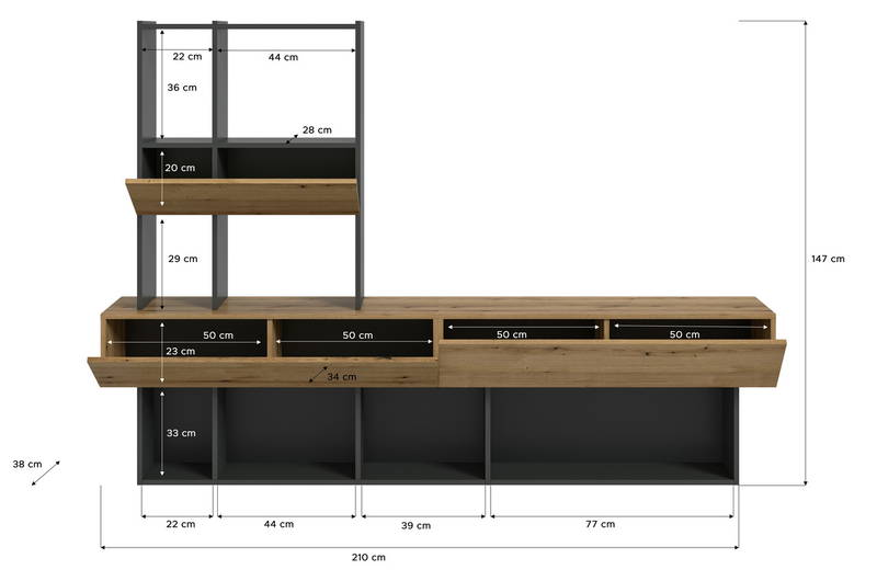 MID.YOU Wohnwand LENNOX