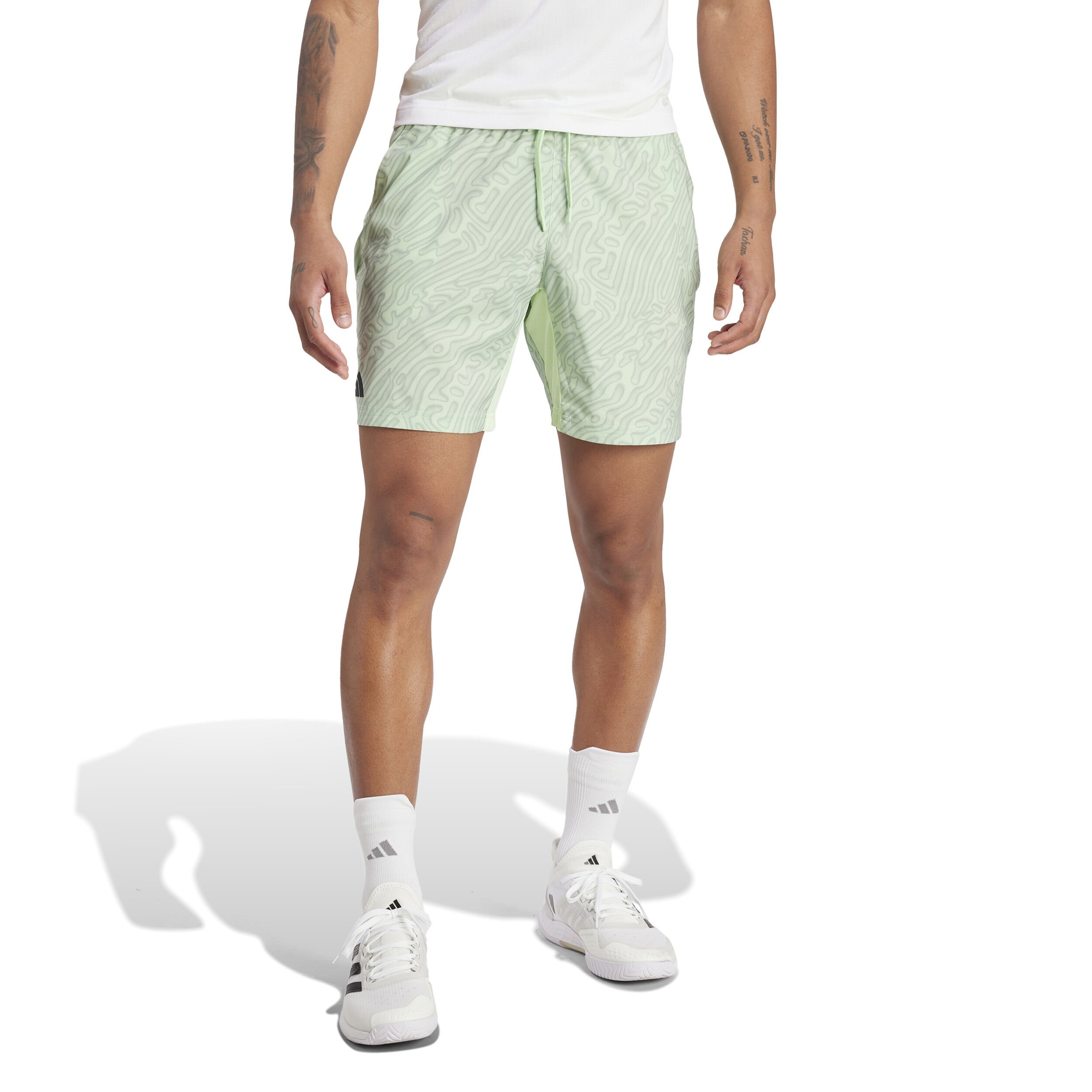 adidas Ergo Pro 7in Shorts Hommes - Vert Clair , Argent