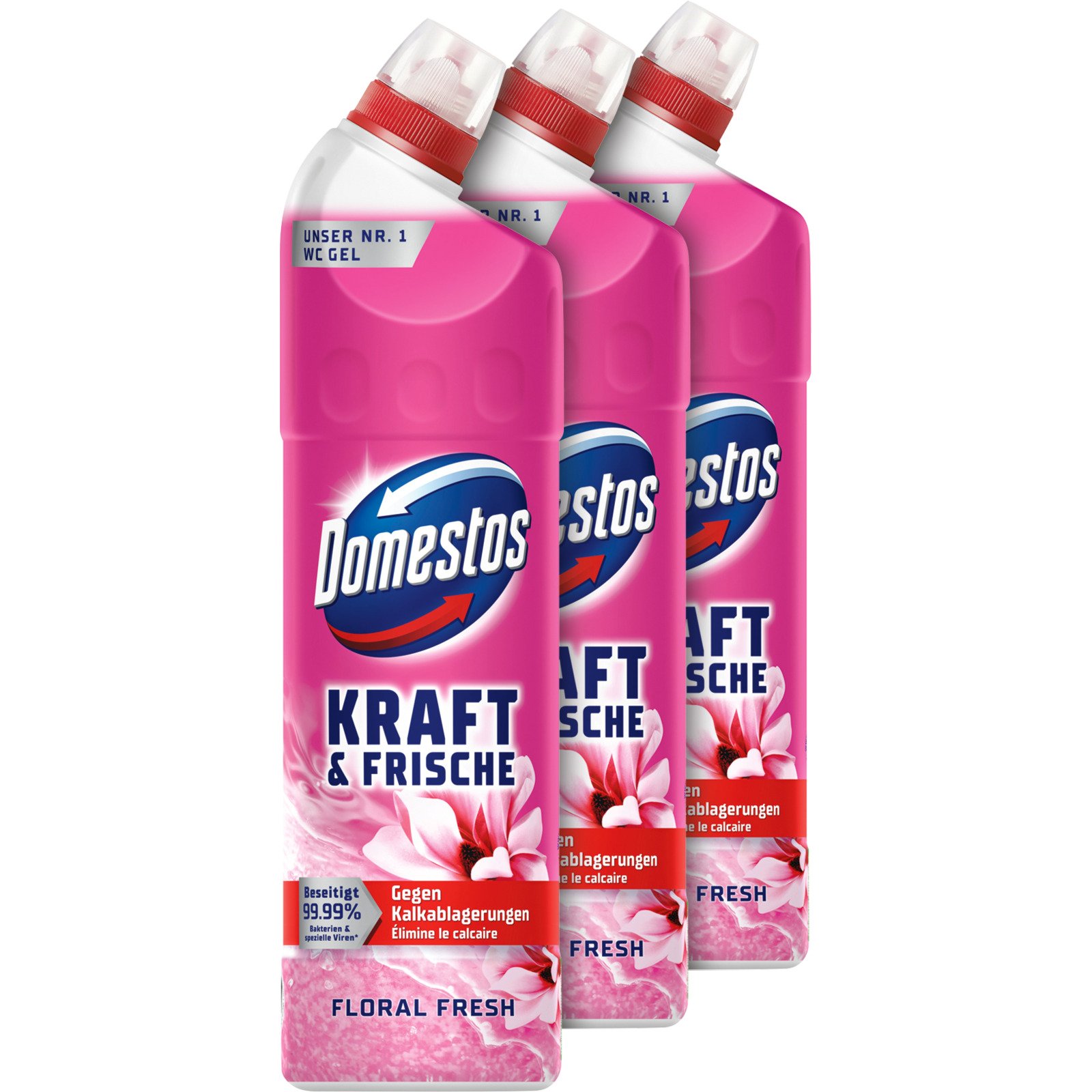 Domestos WC-Gel Floral 3 x 750 ml