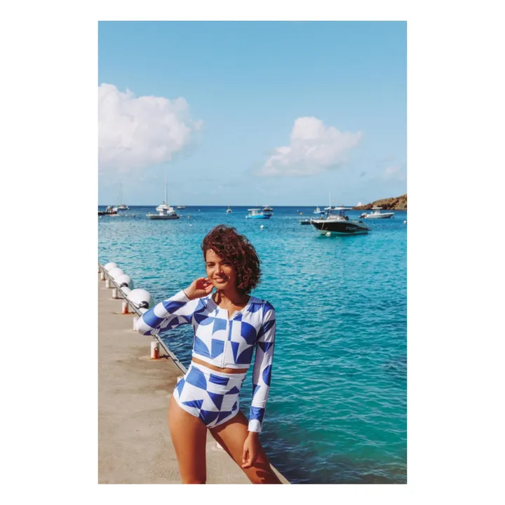 Juillet Juillet Bas de Maillot de Bain Matière Recyclée Géométrique - Collection Femme | Bleu
