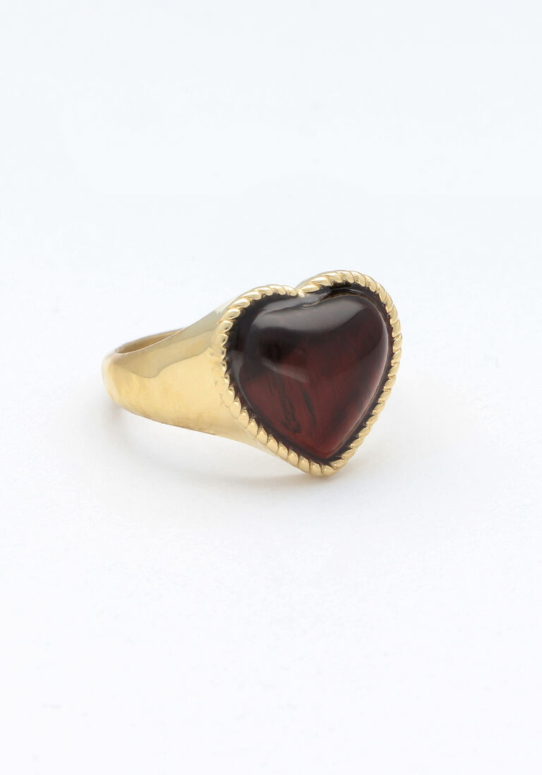 NOTRE-V gouden notre-v ring omfw23-023 heart strass