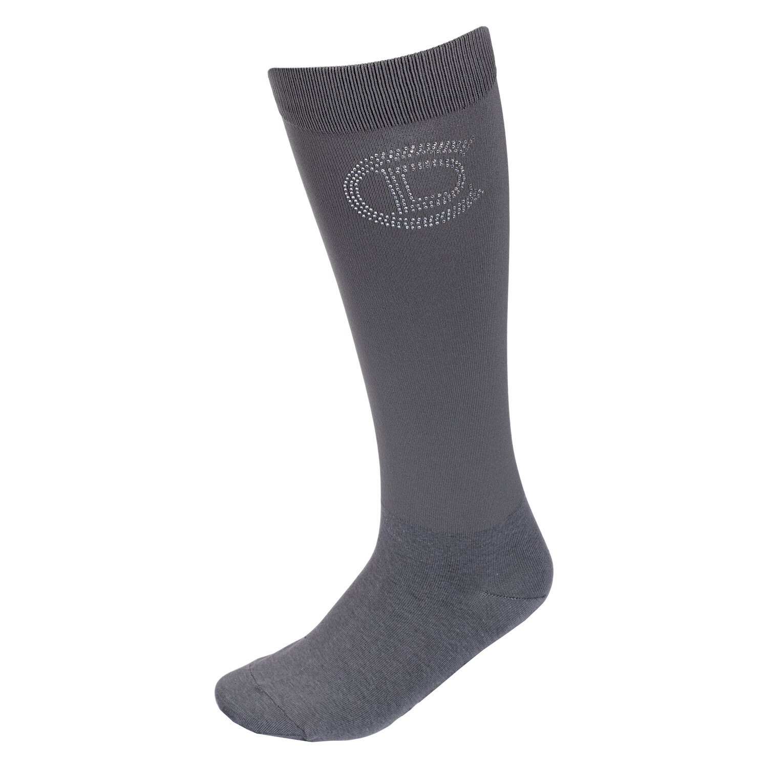 Cheval de Luxe Thinsocks mit Glitzerlogo  - grey