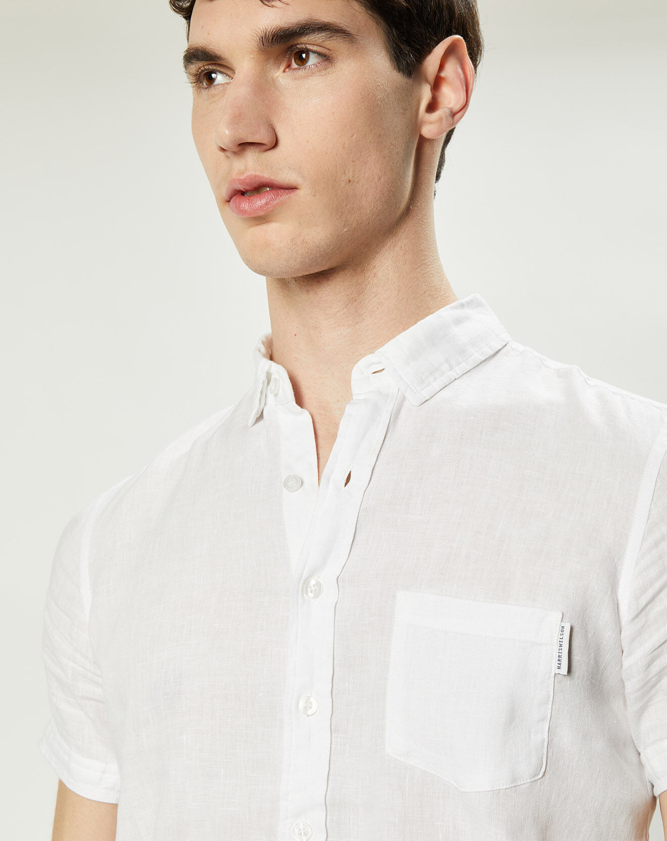 Harris Wilson Chemise regular 100% Lin Efe blanche