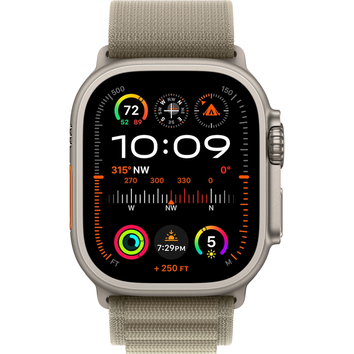 Apple Watch Ultra 2 49mm GPS+CEL Titanium M (Oliven/Alpine Loop)