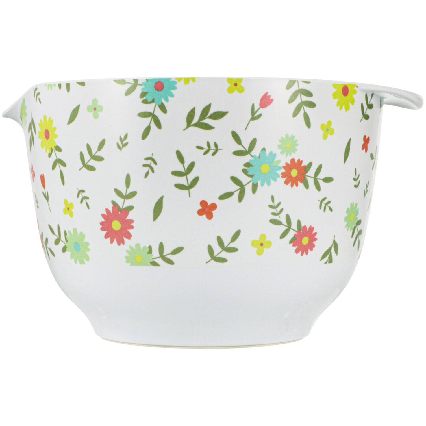 Schüssel Blumen 4L Melamin weiss