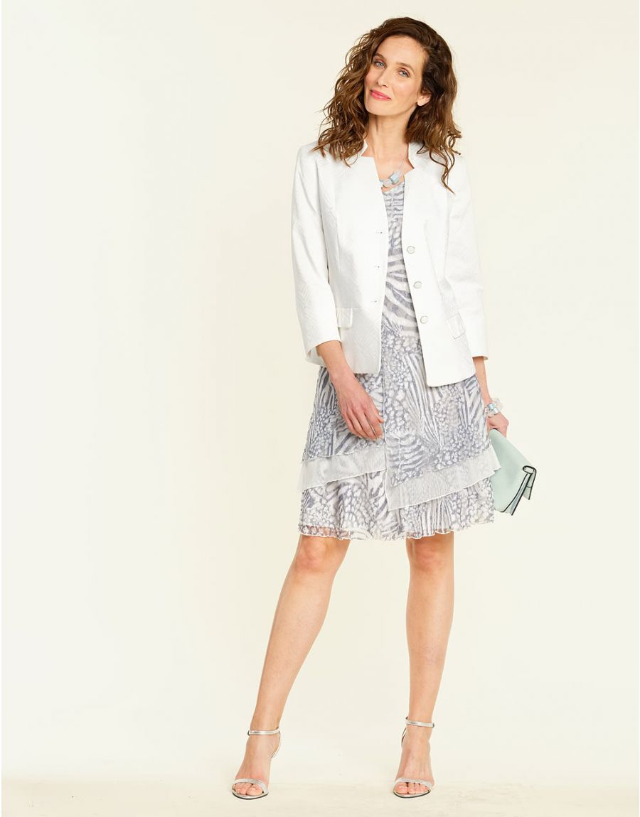 Veste gaufrée chic écru