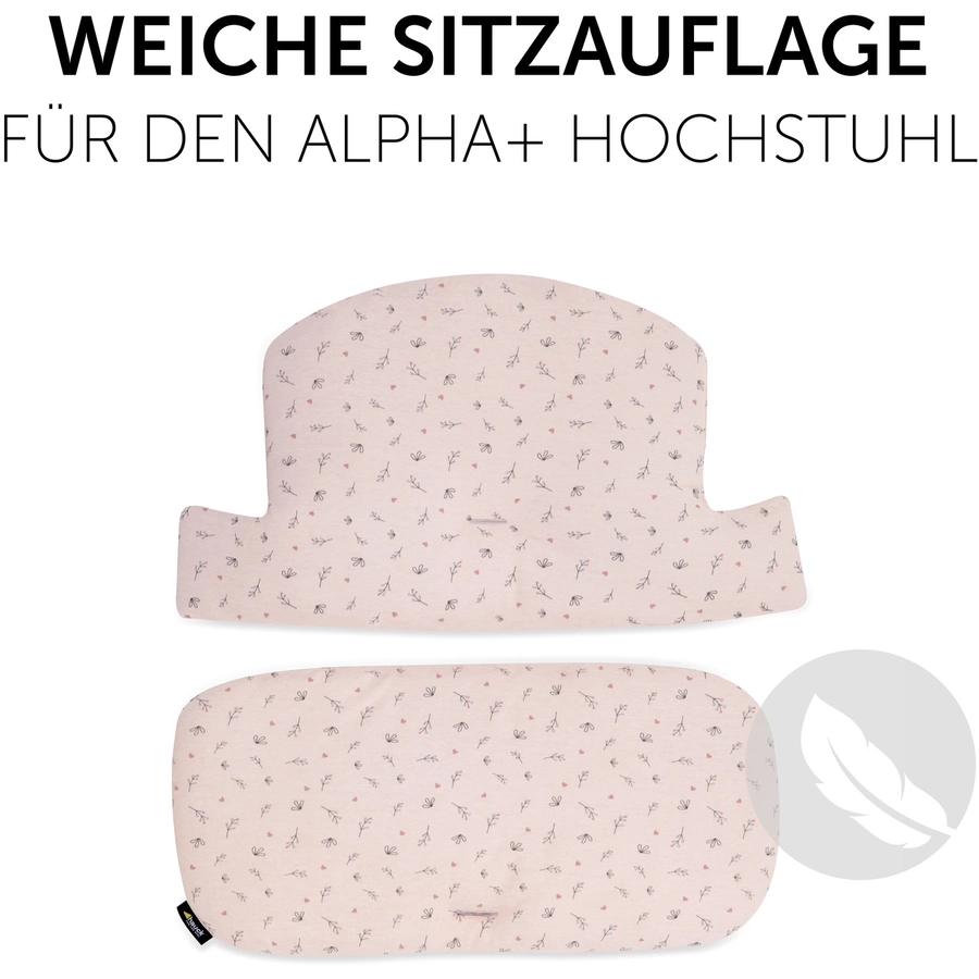 hauck Hochstuhlauflage Select Jersey Flowers Rose