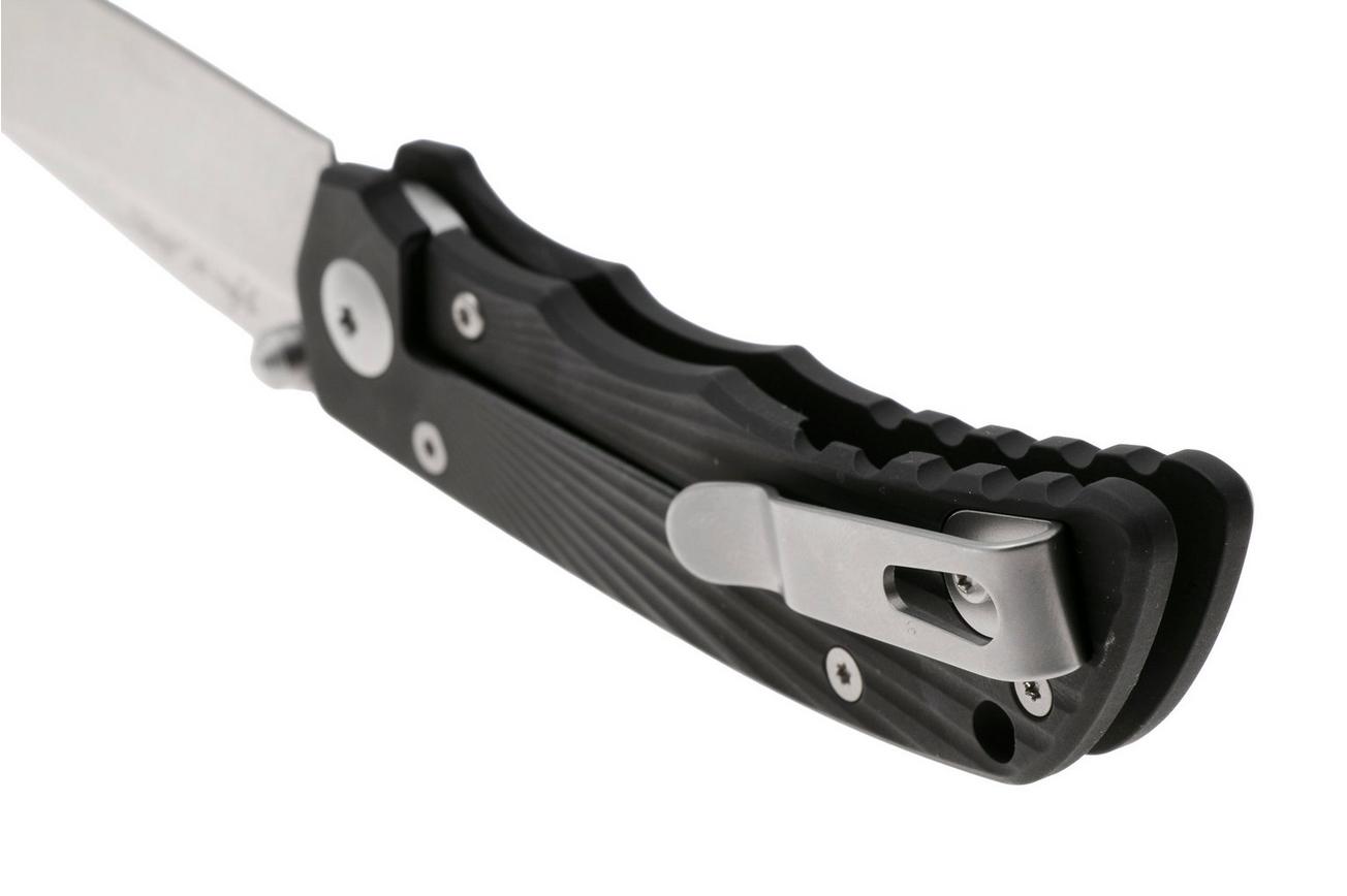 Spartan Harsey Folder 3.25 Talos II SFBL13BKSW, Stonewashed 154CM, Grey Starburst Aluminum zakmes