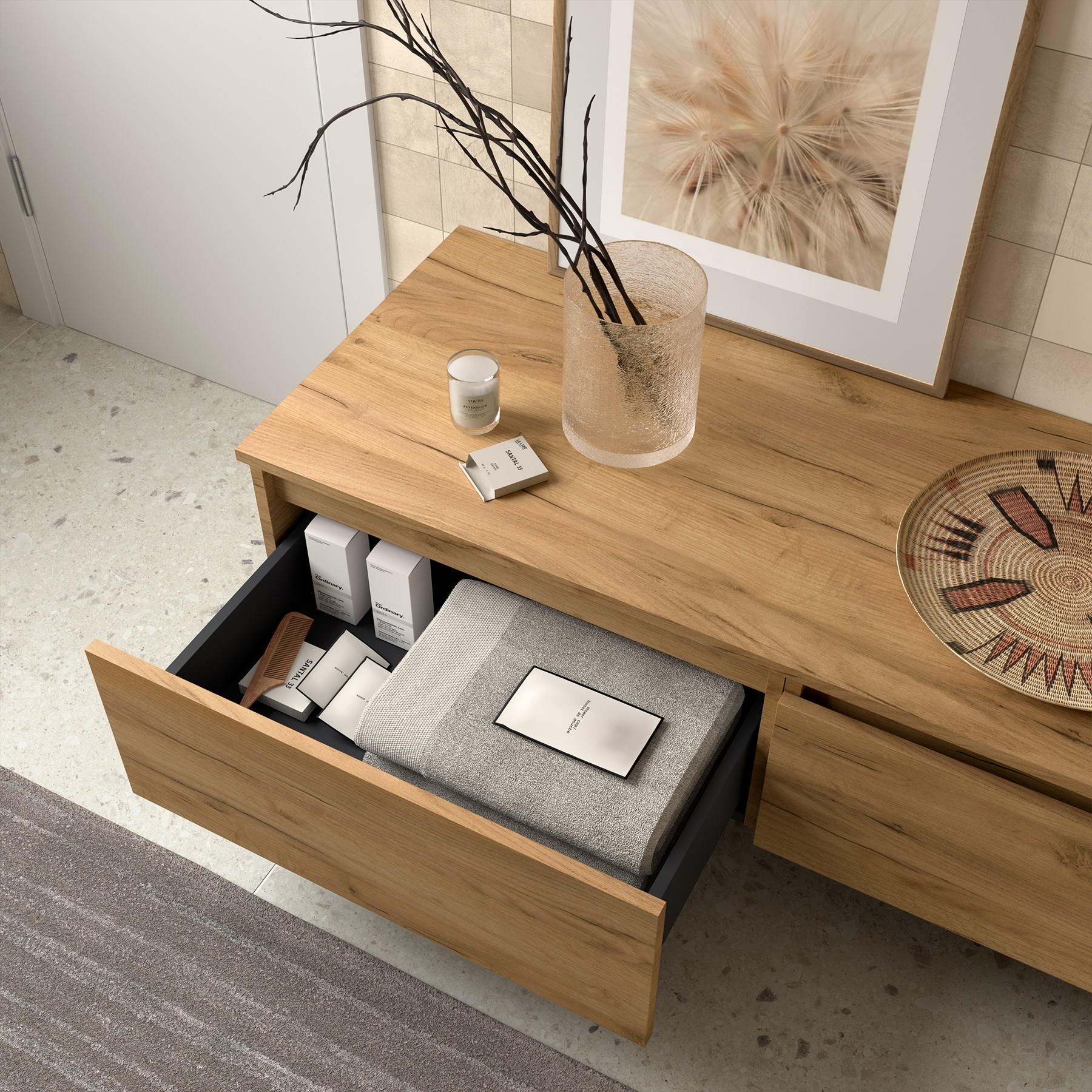 Muebles Hoyo badmeubel 60cm warm eiken