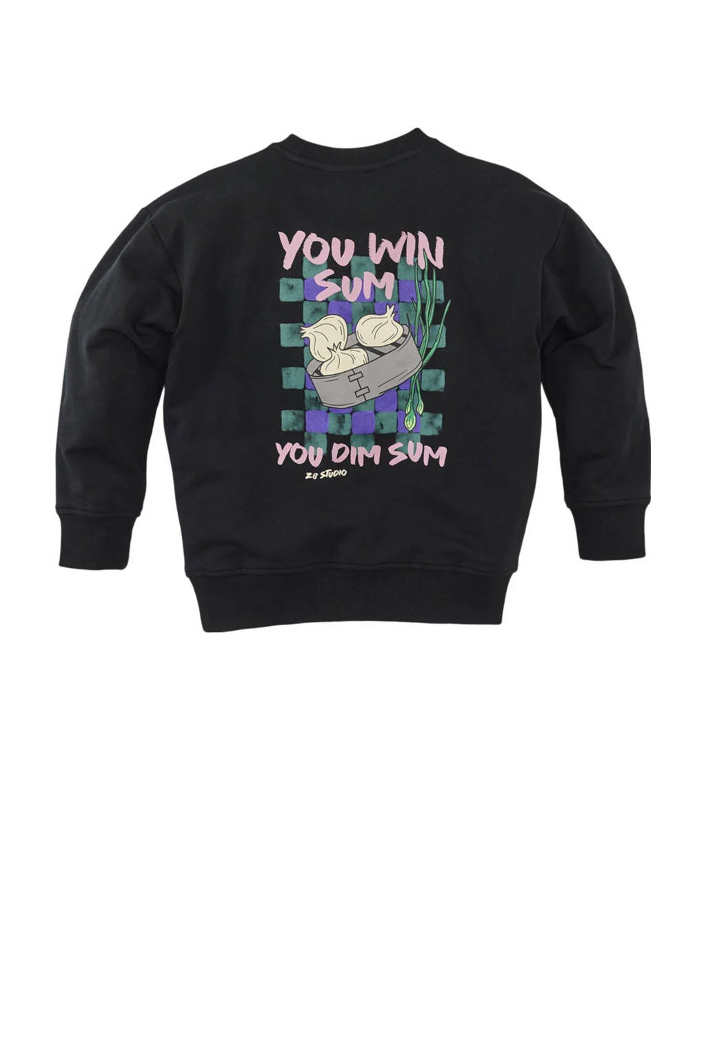 Z8 kids sweater Nikko met backprint donkerblauw