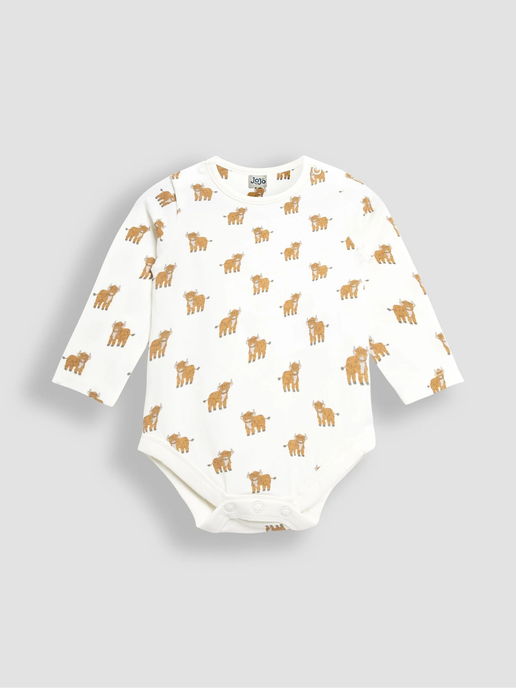 JoJo Maman Bébé Baby Highland Cow Velour Set 3 Piece