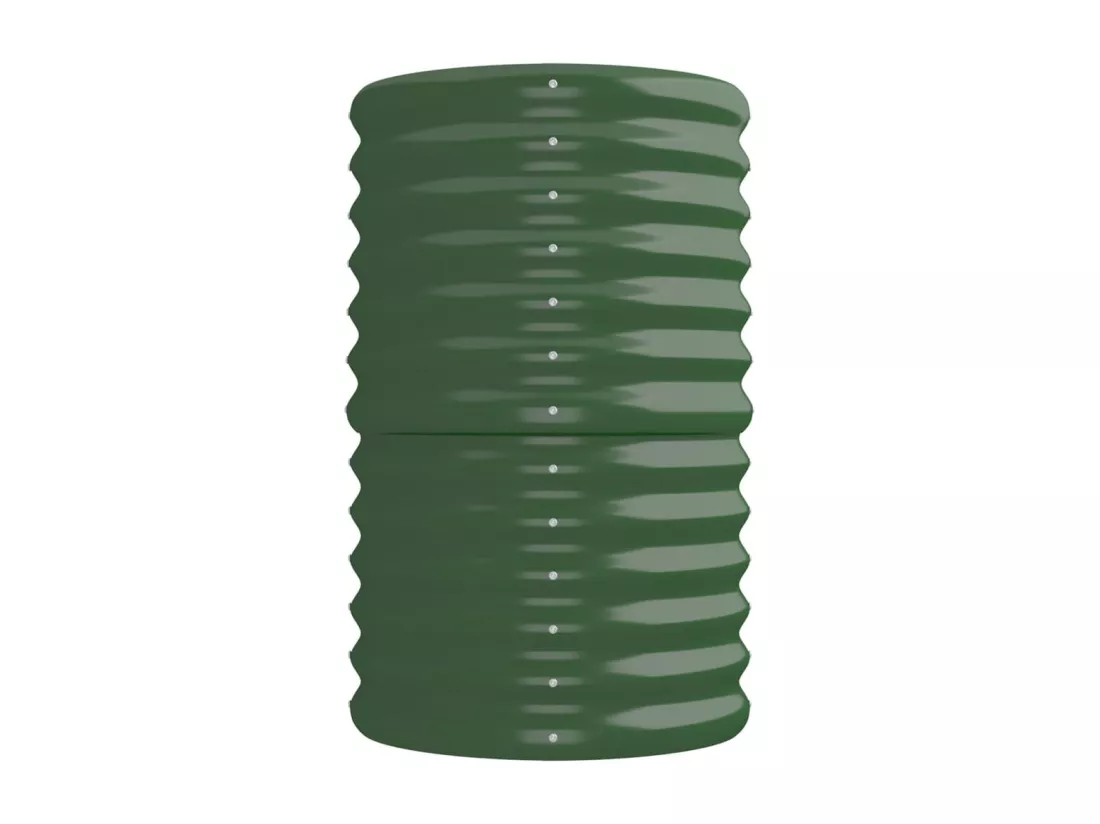 Lit surélevé de jardin Acier enduit de poudre 224x40x68 cm Vert