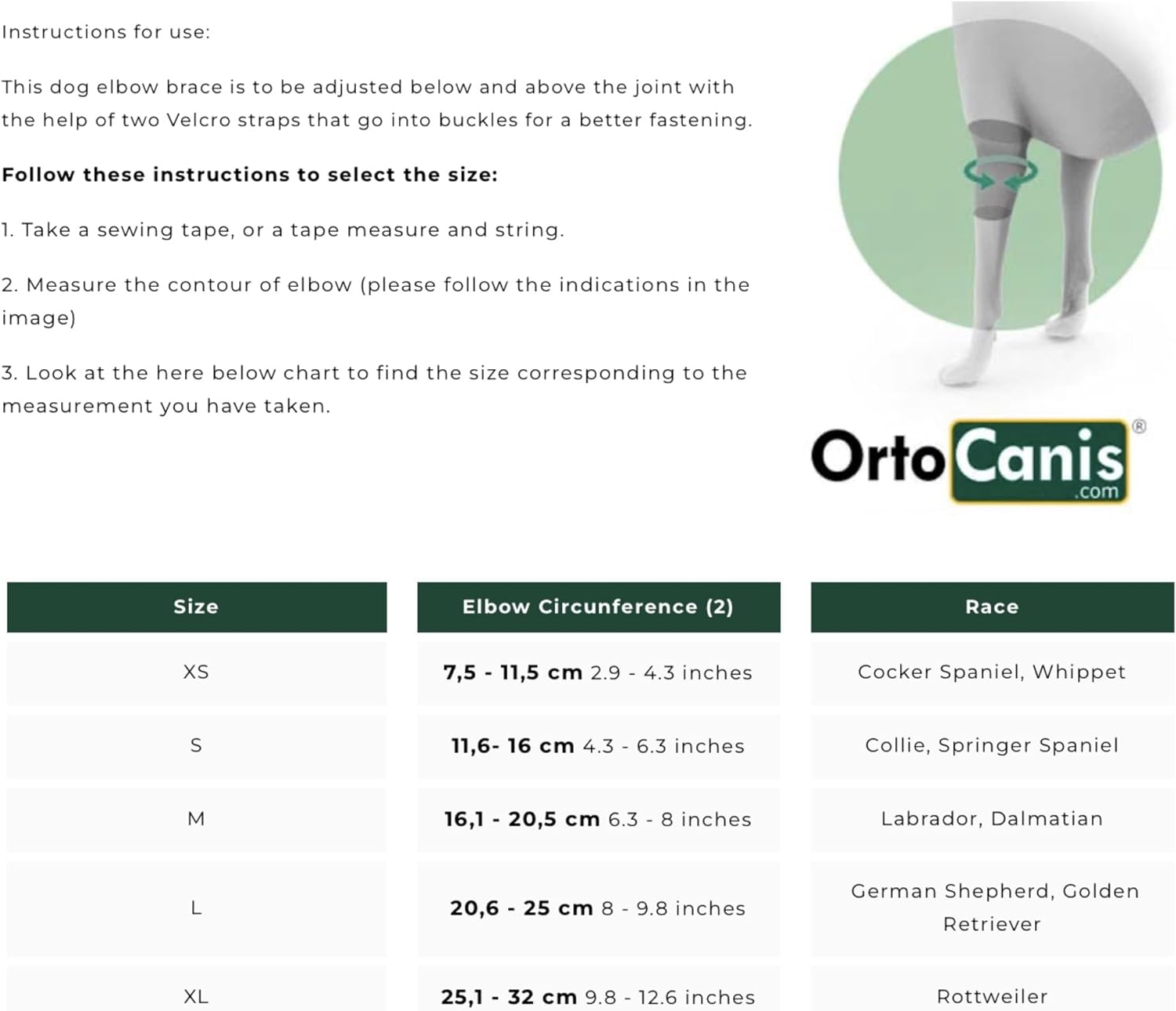 Protetor de cotovelo esquerdo para cães com osteoartrite, lesões, higromas ou bursite.
