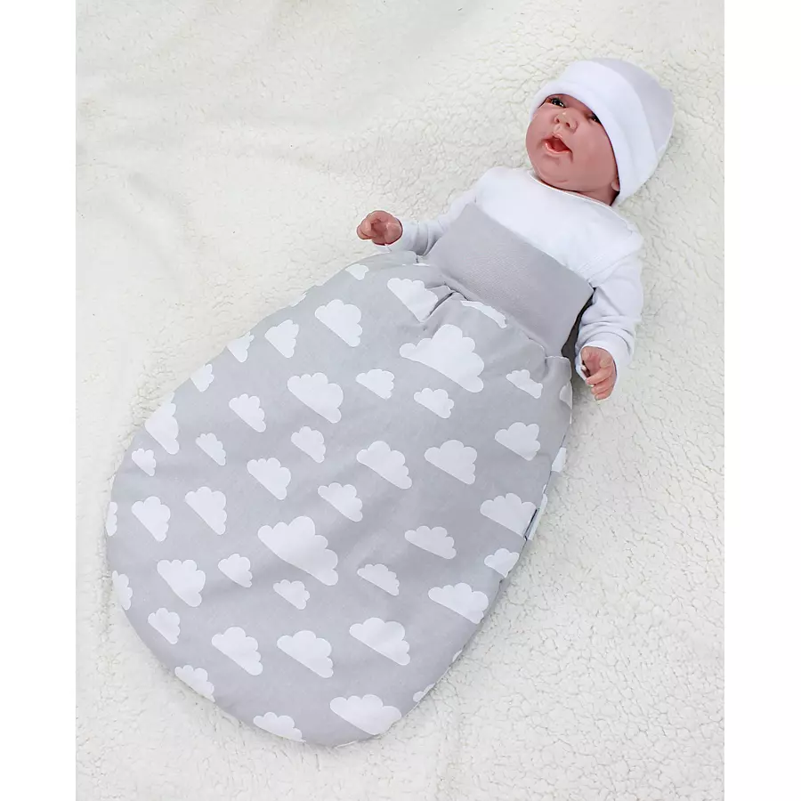 TupTam Baby Strampelsack mit Bund für Mädchen  und Jungen weißtransparent