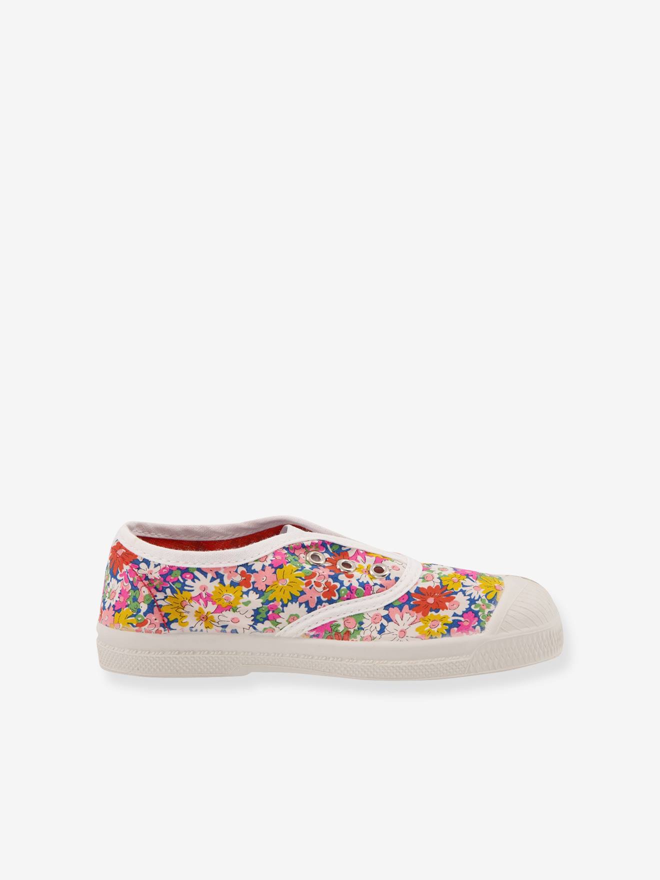 Tênis infantil de algodão com estampa Liberty® BENSIMON® Elly na cor branca
