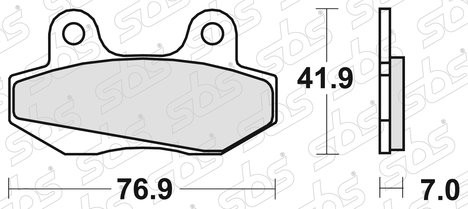 SBS - Plaquettes de frein 551 HF