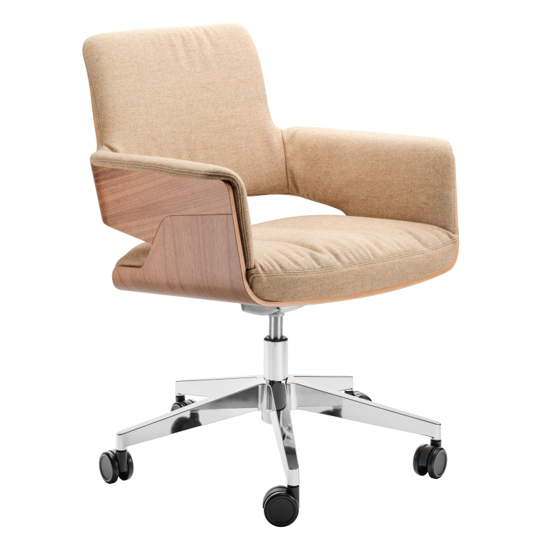 Thonet S845 PVDRW/DRW bureaustoel walnoot Main Line Flex 12