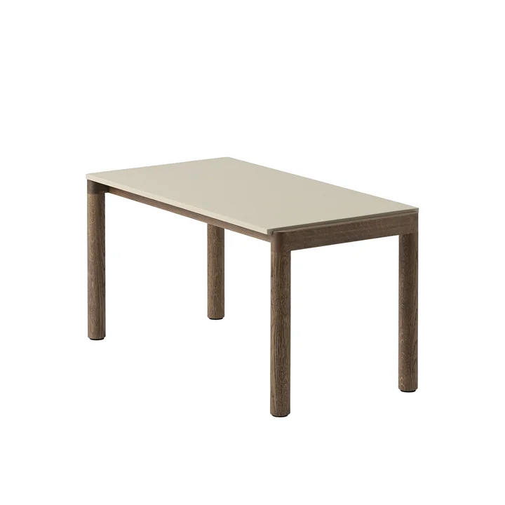 Muuto - Couple Couchtisch, 84 x 40 cm, 1 Plain, Eiche dunkel geölt / sand