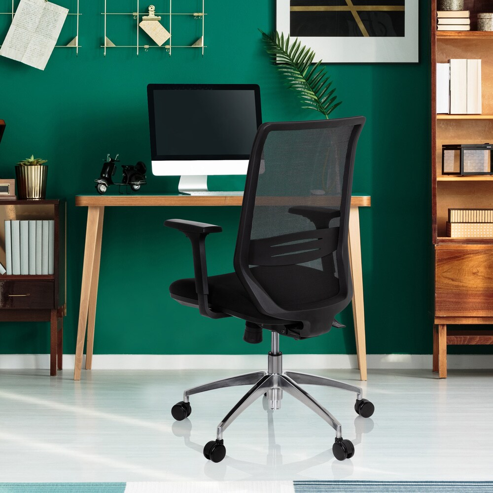 Profi Bürostuhl PROFONDO Stoff/Netzstoff mit Armlehnen (höhenverstellbar) hjh OFFICE
