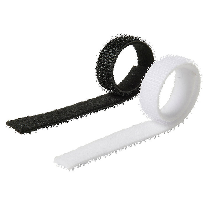 12 fixations de câbles auto-agrippantes Diall 10 x 150 mm blanc et noir
