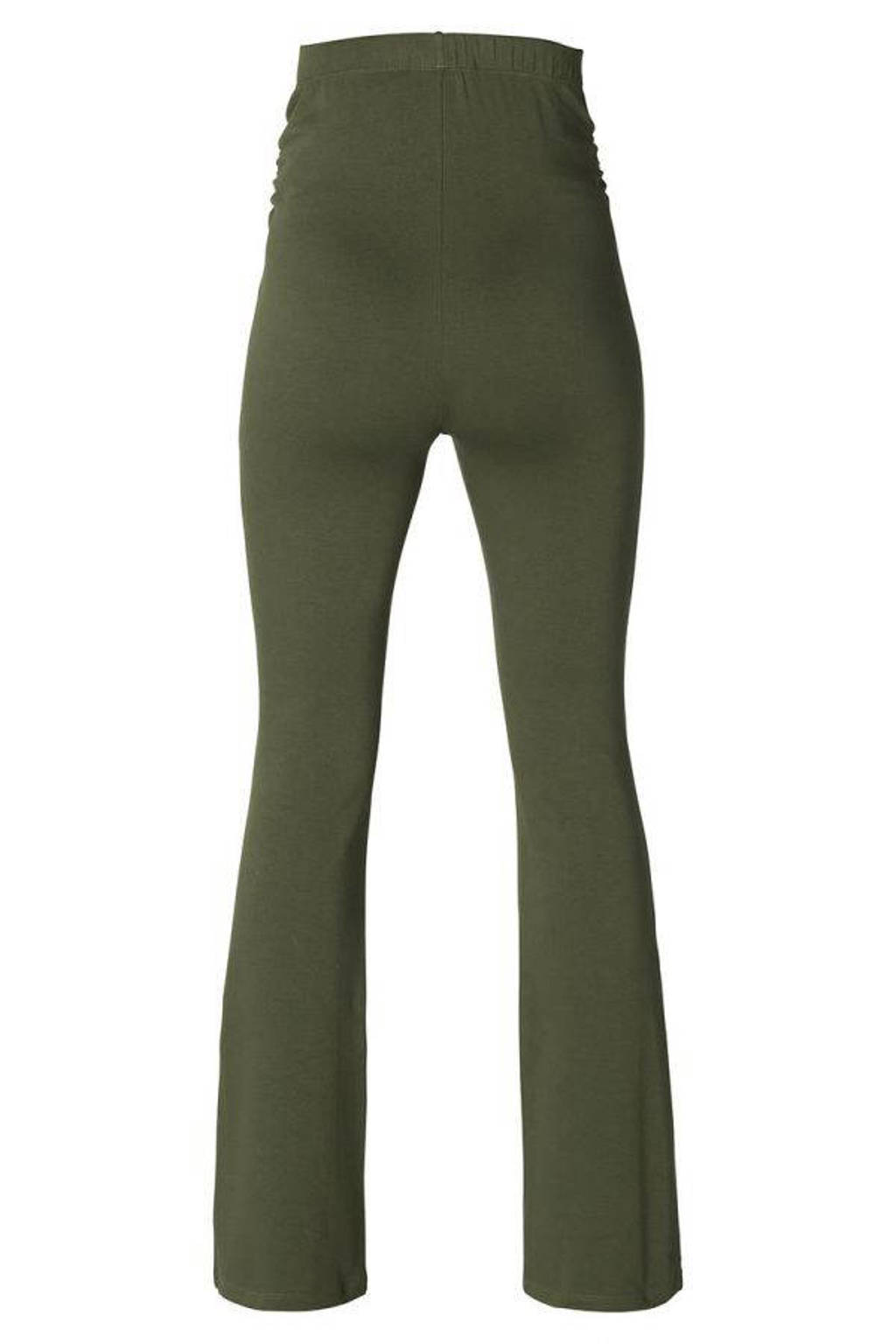 Noppies high waist flared broek Umea groen
