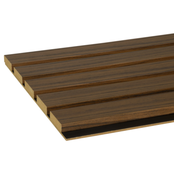 Lattenwand MDF Decowall Essential walnoot 260x30cm, 2 stuks (1.56m2)