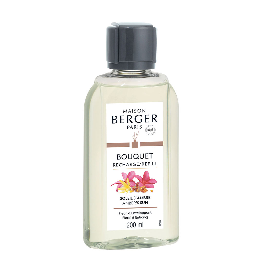 Recharge parfum pour lampe Berger soleil d'ambre 200ml - MAISON BERGER