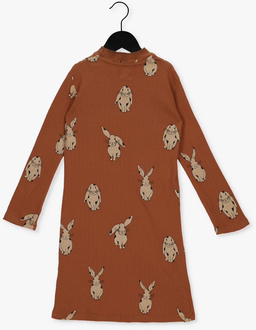 L\u00D6TIEKIDS cognac l&ouml;tiekids mini jurk w22-96-43