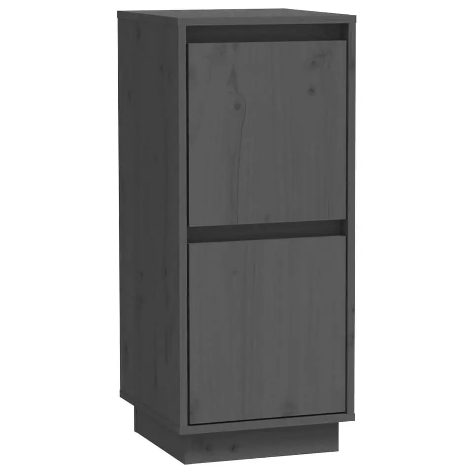 vidaXL - Dressoir - Grijs - Grenenhout - 2 stuks