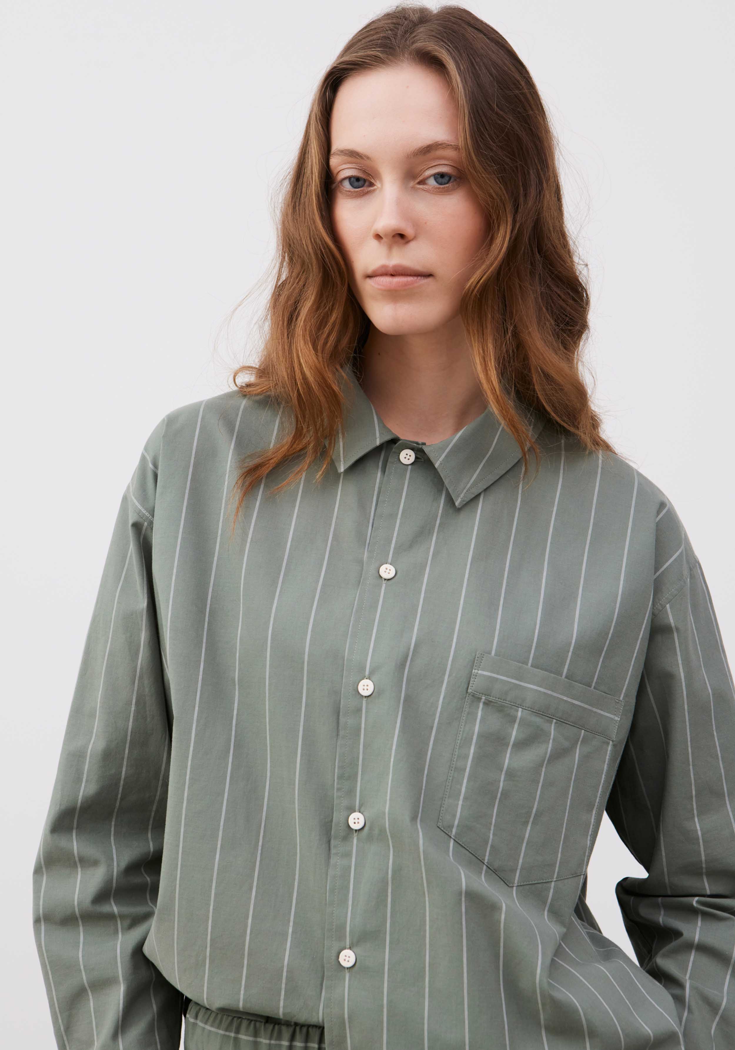 Lavie Hemd Yoko Striped Fichtengrün/Undyed