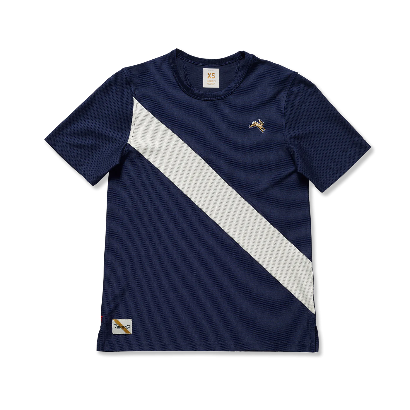 tracksmith w van cortlandt tee 661 wt6021 navy ivory