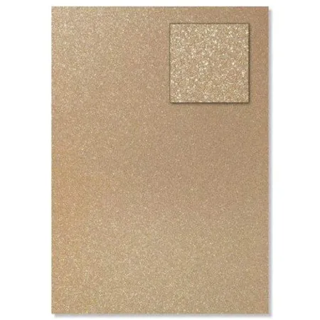 Knorr Prandell Glitterkarton, DIN A4, 200 g/qm, hellgold