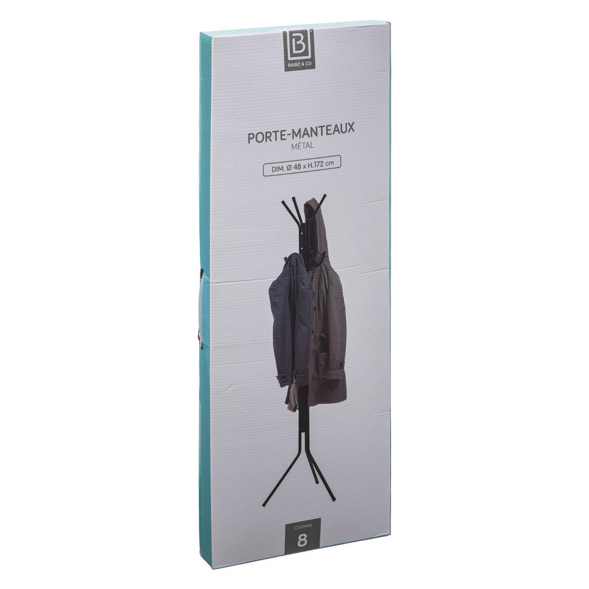 PORTE MANTEAU METAL 8 TIGES