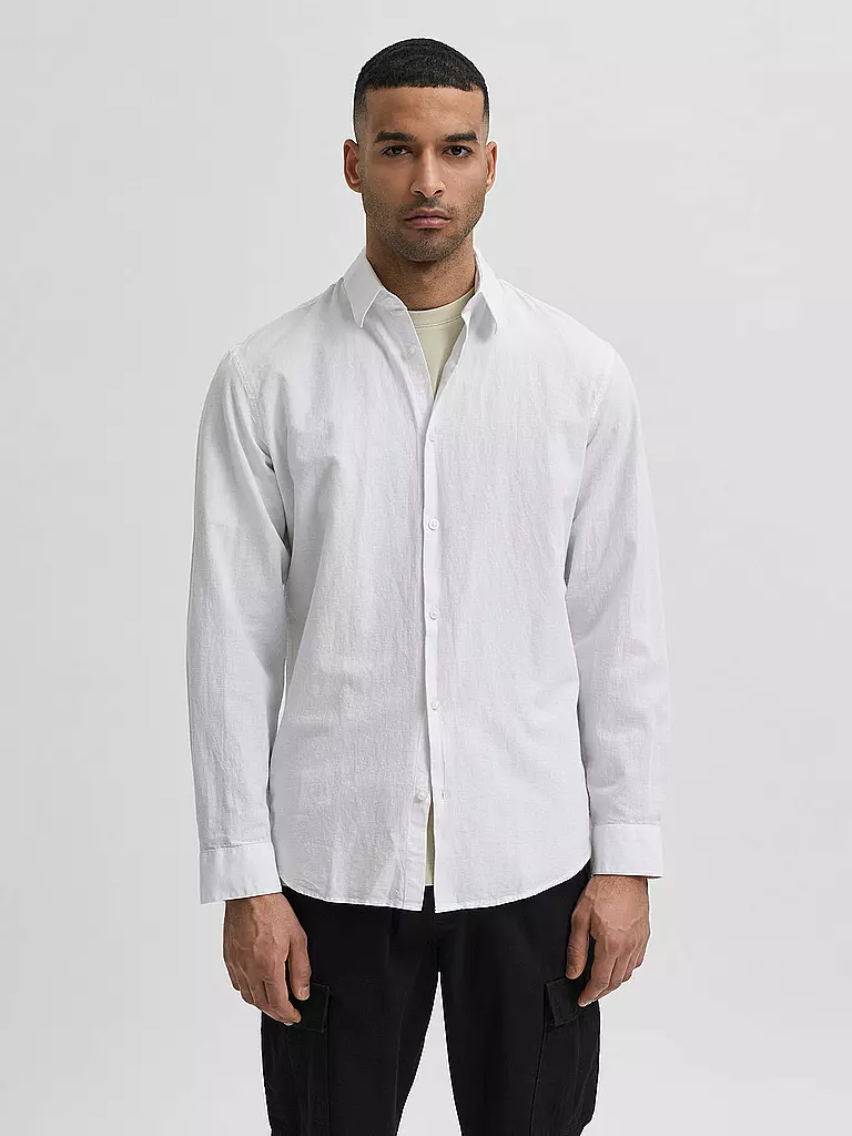 SELECTED Hemd Regular Fit SLHSLIMNEW weiss