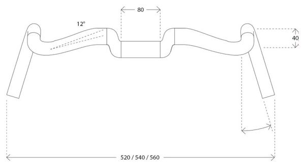 Cintre Deda Gera Carbon Handlebar Noir / Gris
