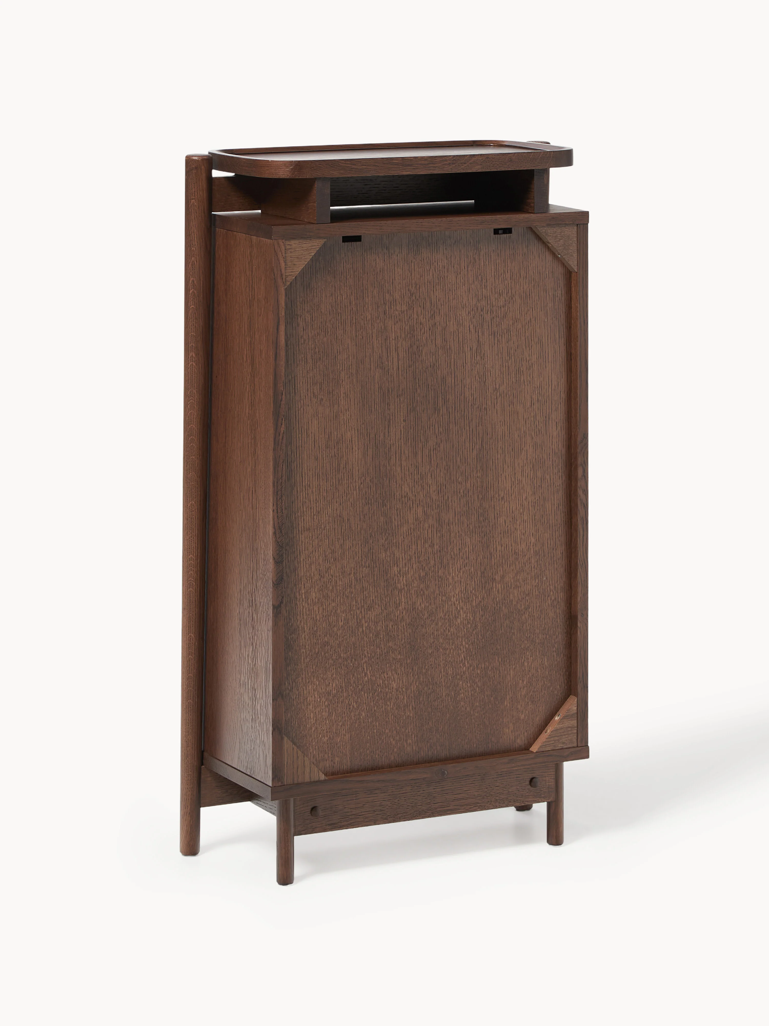 Houten schoenenkast Libby met opvouwbare planken