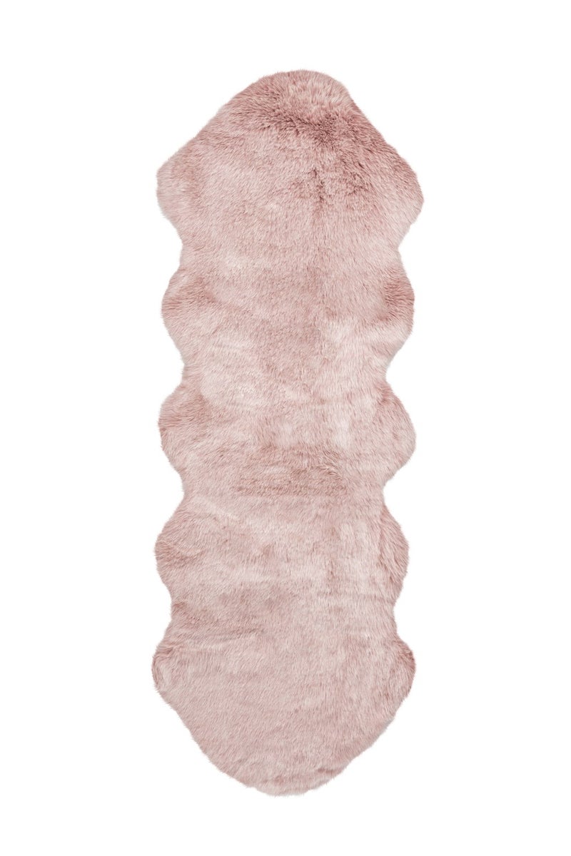 Shaggy tapijt Aegeania poederroze 45 mm effen 60 x 180 cm