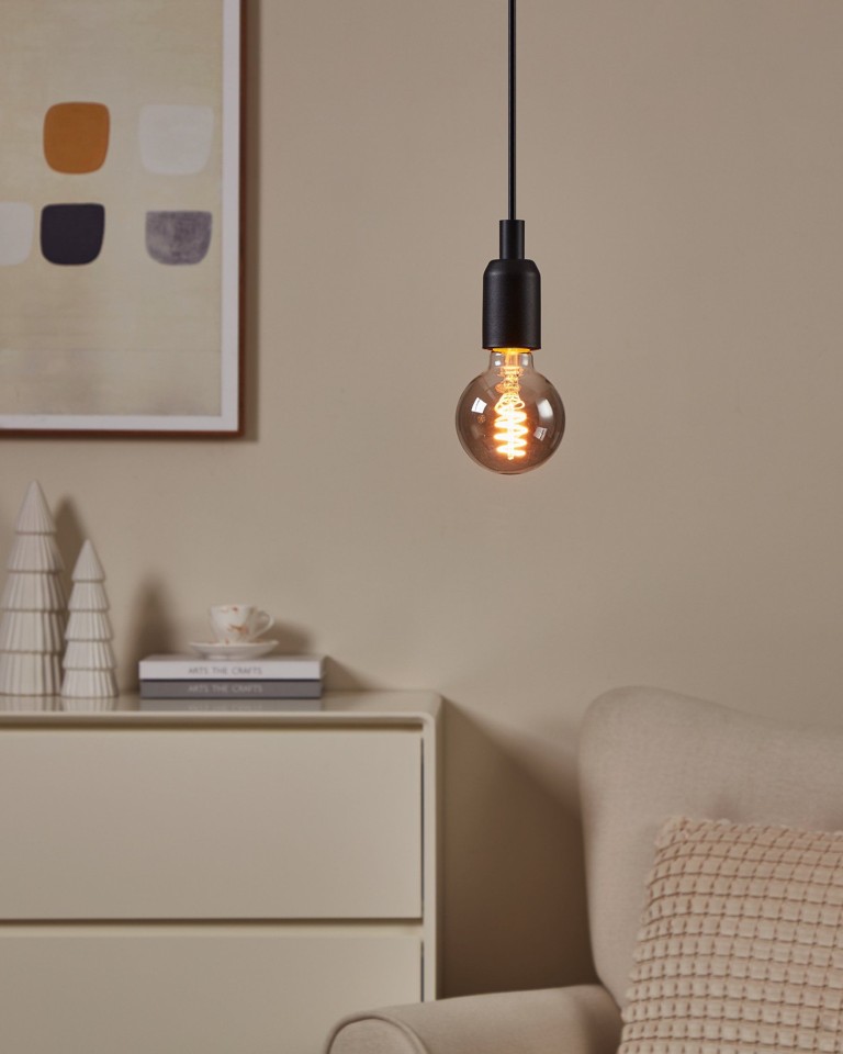 EGLO - E27 G80 spiral, røg - Varm hvid - Zigbee, Bluetooth