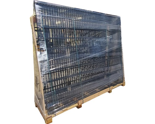 Dubbelstaafmat verlengset 6/5/6 inclusief 1 paal met klemhouder 63 cm x 2,5 m, antraciet