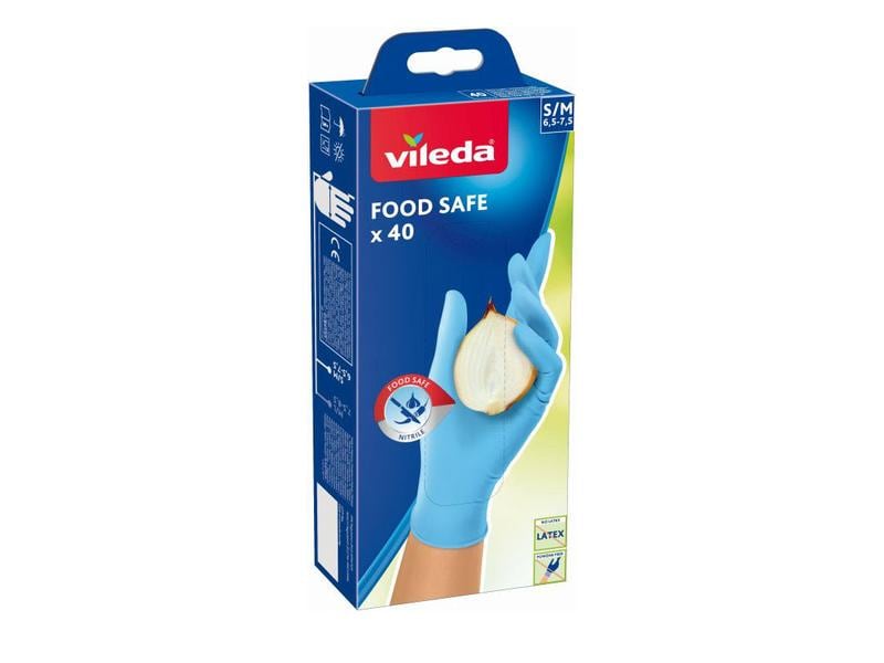 Vileda Einweghandschuh S/M 40 Stück Einmalhandschuhe Food Safe