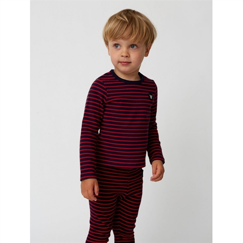 Navy/Red Stripes Kim Bluse - Wood Wood