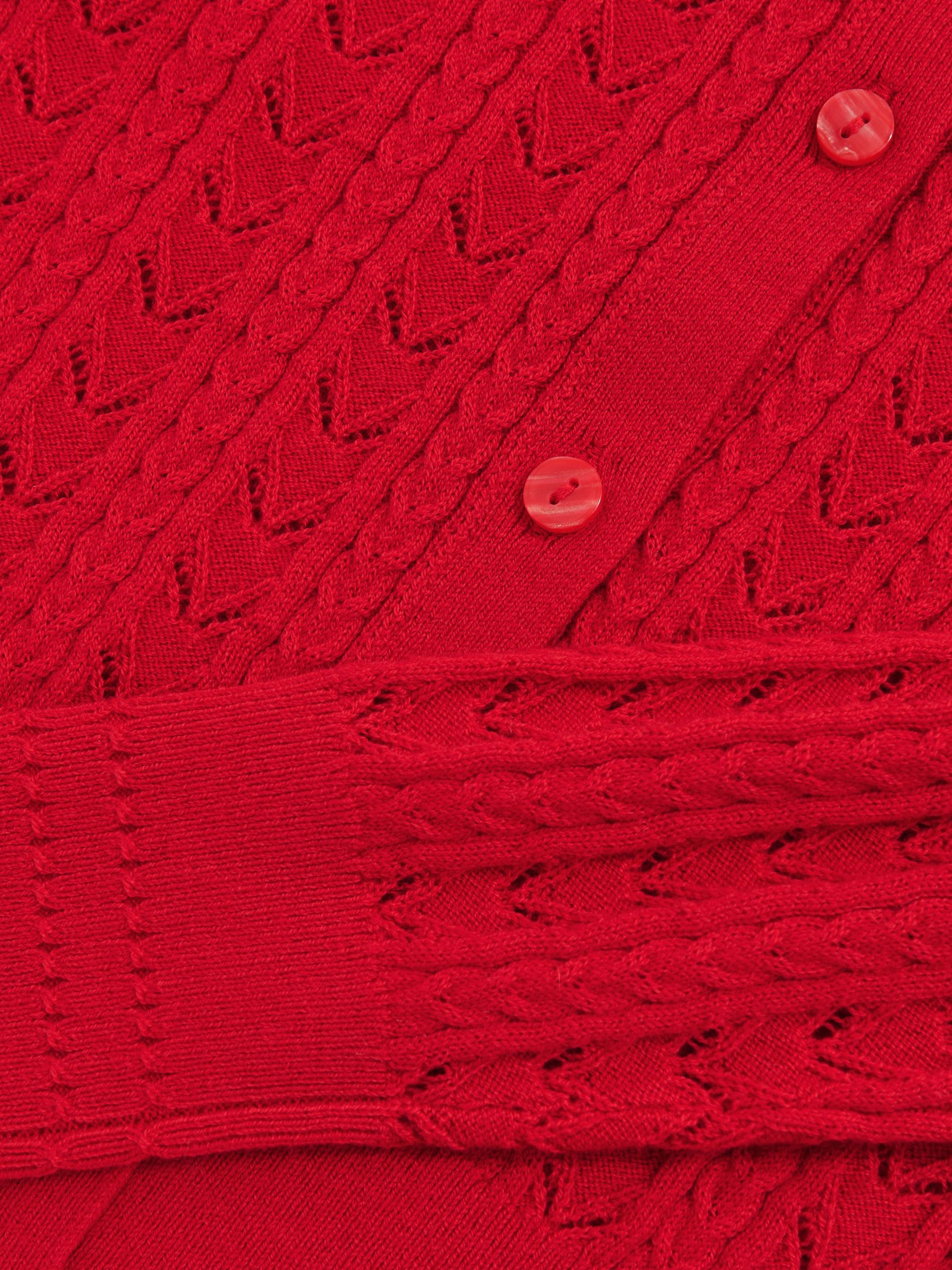 Reiss Flo Wollen-Katoenen Ajourgebreid Vest