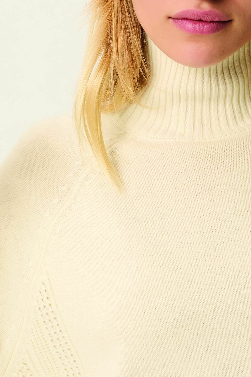 DES PETITS HAUTS<br>Suéter de lã com gola alta, ARAMIS