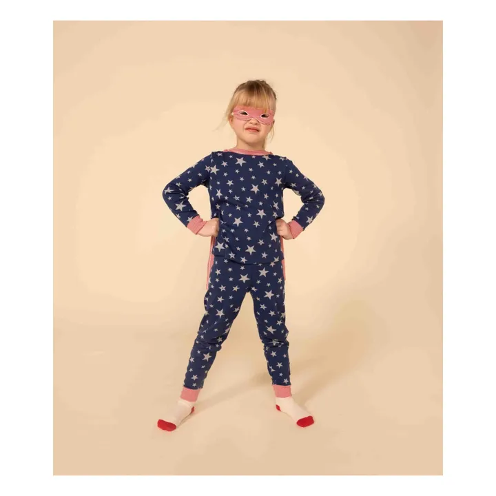 Petit Bateau Ensemble Pyjama et Masque Etoiles | Bleu marine