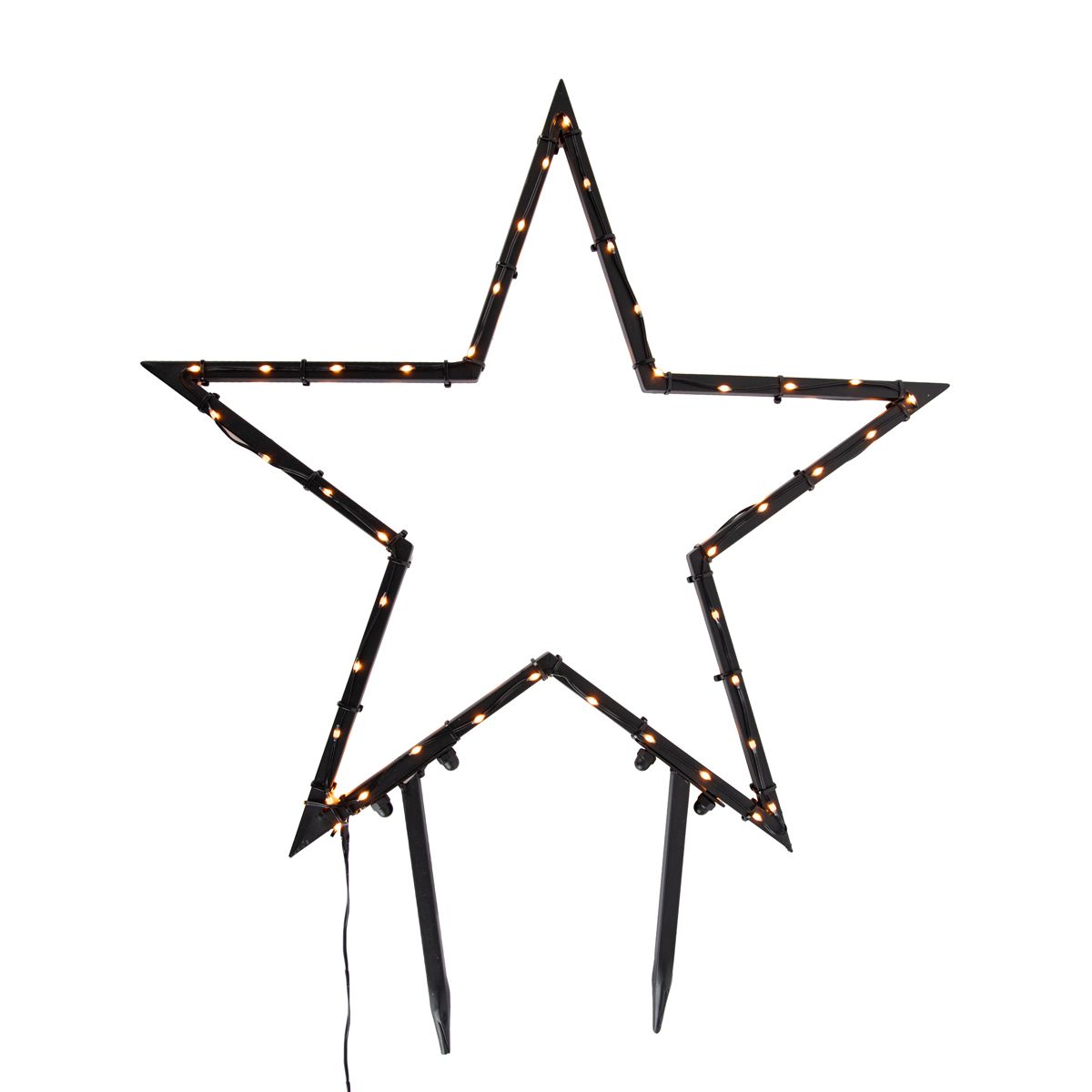 Kerst prikspot ster kerst zwart 60cm incl. LED IP44 - Kas