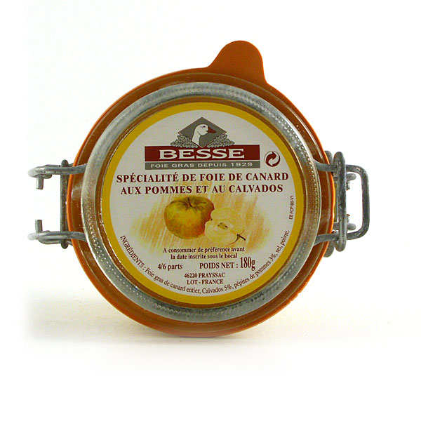 Foie gras de canard entier aux pommes et au calvados