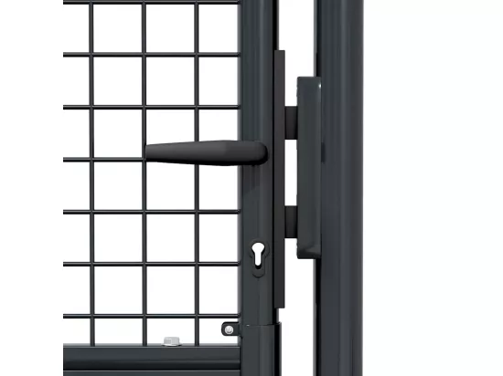 Portail en maille de jardin Acier galvanisé 100 x 200 cm Gris