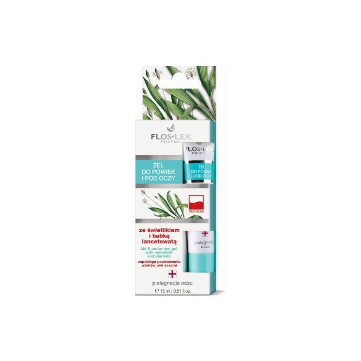 Floslek Augenlid- und Augengel mit Augentrost und Wegerich 15 ml