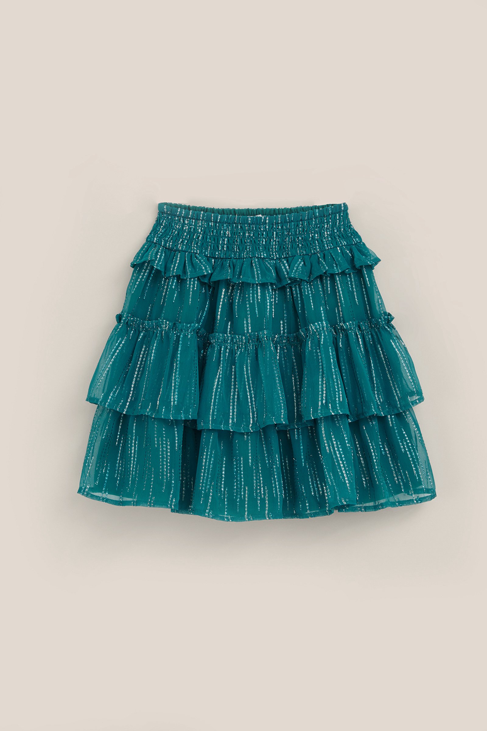 Meisjes rok met dessin WE Fashion Zeegroen