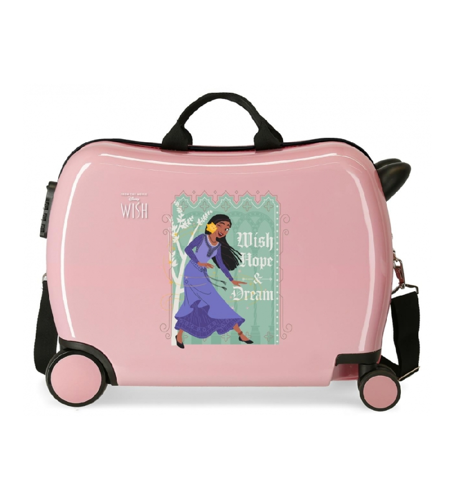 Mala Disney Wishes Come True com 2 Rodas Multidirecionais, Rosa